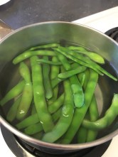Cooked Purple Pole Beans